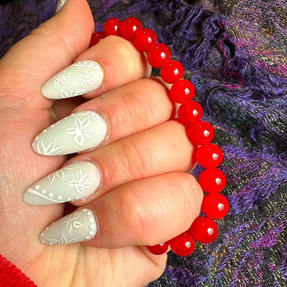 Red Agate Gem Stone Bracelet